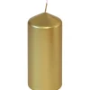 Stumpenkerze getaucht Gold 13 cm