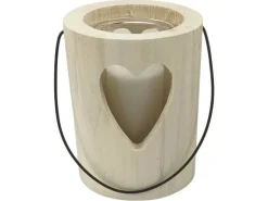 Sunny Garden Windlicht Holzstamm Nordic-Style mit Glas 3-fach sort. Ø 13 x 15 cm