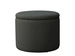 Svita Amber Aufbewahrungsbox Mit Deckel Hocker Mit Stauraum Sitzhocker Stoff Anthrazit