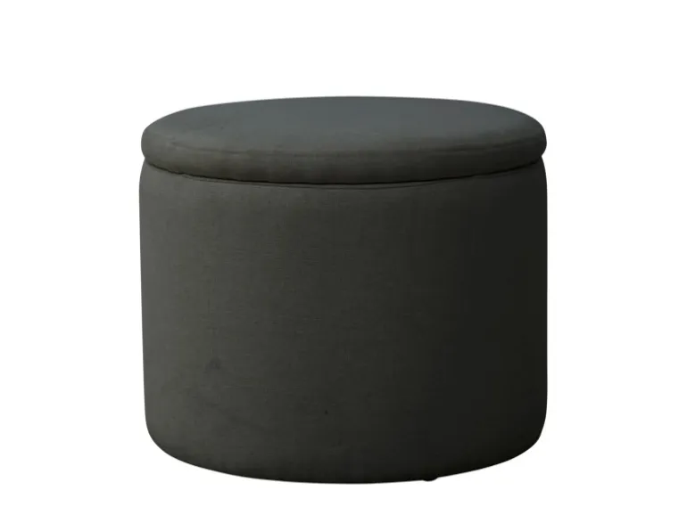 Svita Amber Aufbewahrungsbox Mit Deckel Hocker Mit Stauraum Sitzhocker Stoff Anthrazit