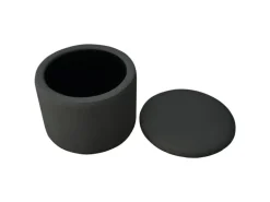 Svita Amber Aufbewahrungsbox Mit Deckel Hocker Mit Stauraum Sitzhocker Stoff Anthrazit