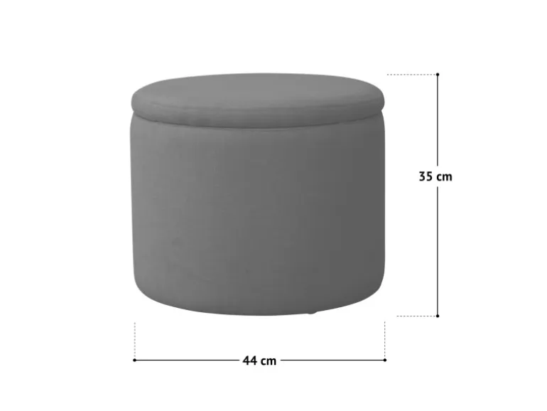 Svita Amber Aufbewahrungsbox Mit Deckel Hocker Mit Stauraum Sitzhocker Stoff Anthrazit