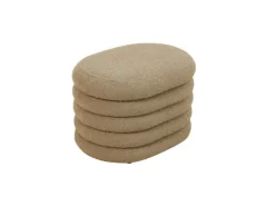 Svita Blossom S Hocker Mit Stauraum Sitzhocker Ottomane Boucle-Polster Hellbraun
