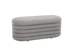 Svita Blossom XL Hocker Mit Stauraum Sitzhocker Ottomane Pouf Teddyboucle Hellgrau