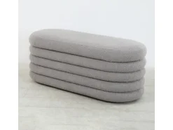 Svita Blossom XL Hocker Mit Stauraum Sitzhocker Ottomane Pouf Teddyboucle Hellgrau