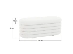 Svita Blossom XL Hocker Mit Stauraum Sitzhocker Ottomane Pouf Teddyboucle Hellgrau