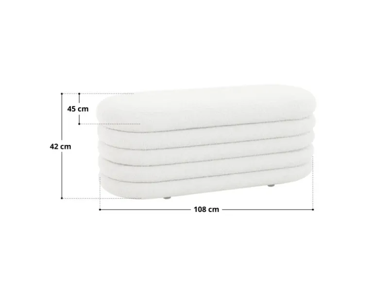 Svita Blossom XL Hocker Mit Stauraum Sitzhocker Ottomane Pouf Teddyboucle Hellgrau