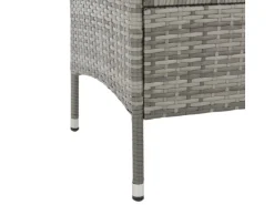 Svita Chicago Rattan-Bank Garten-Bank Lounge Sitzecke Grau