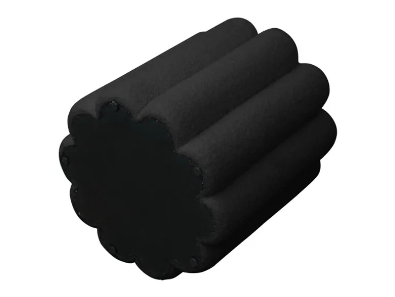 Svita Dahlia Hocker Pouf Teddyboucle Modern Schwarz