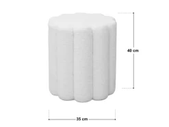 Svita Dahlia Hocker Pouf Teddyboucle Modern Schwarz