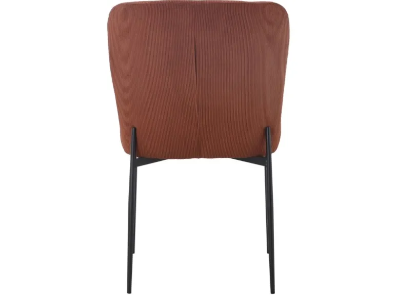 Svita Freddie Esszimmerstuhl 2er Set Cordbezug Polsterstuhl Esszimmer Küchenstuhl Bequem Metallbeine Braun