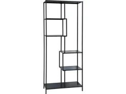 Svita Kela Metallregal 6 Ebenen Küchenregal Badregal Industrial Style Schwarz