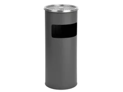 Svita 30L Standaschenbecher Eimer Aschenbecher Mülleimer Ascher 60x25cm Grau