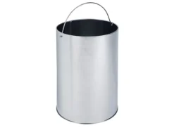 Svita 30L Standaschenbecher Eimer Aschenbecher Mülleimer Ascher 60x25cm Silber