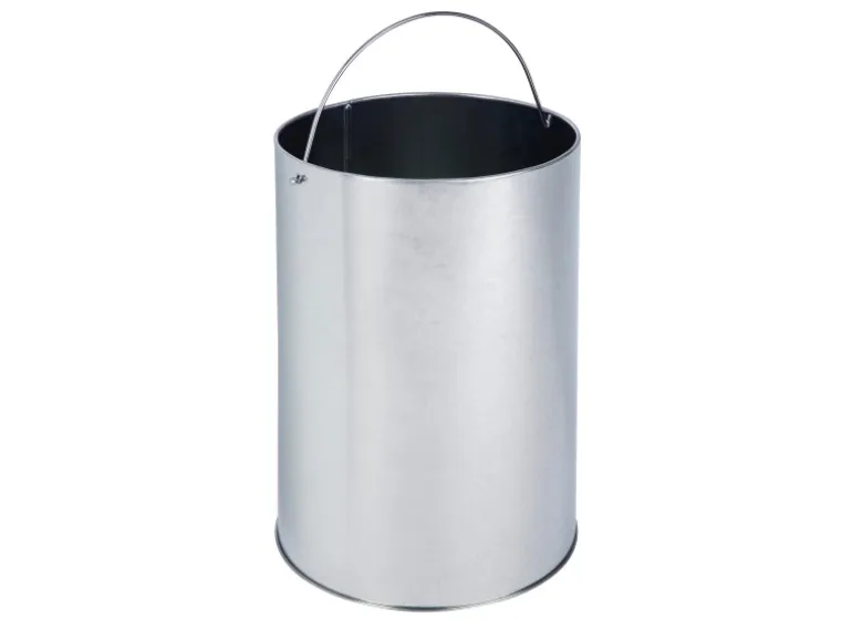 Svita 30L Standaschenbecher Eimer Aschenbecher Mülleimer Ascher 60x25cm Silber