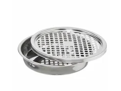 Svita 30L Standaschenbecher Eimer Aschenbecher Mülleimer Ascher 60x25cm Silber