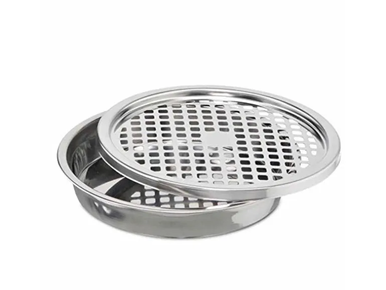 Svita 30L Standaschenbecher Eimer Aschenbecher Mülleimer Ascher 60x25cm Silber