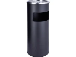Svita 30L Standaschenbecher Eimer Aschenbecher Mülleimer Ascher 60x25cm Schwarz