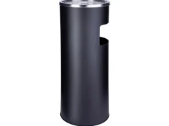 Svita 30L Standaschenbecher Eimer Aschenbecher Mülleimer Ascher 60x25cm Schwarz