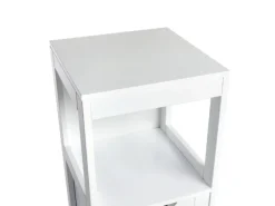 Svita Lintu Badregal Standregal Badezimmerschrank Schubladen Holzoptik Weiß