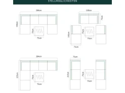 Svita Lugano Polyrattan Lounge Gartenmöbel Set Gartenlounge Gartensofa Grau