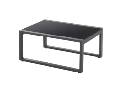 Svita Maui Gartenmöbel-Lounge-Set Mit Dach Outdoor-Sofa Strandkorb-Sonneninsel Stahl Hellgrau