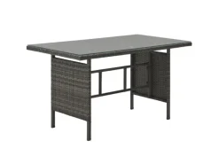Svita Monroe Garten-Lounge Set Abdeckhaube Polyrattan Lounge-Möbel Sitzgruppe Grau