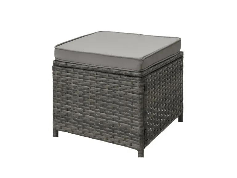 Svita Monroe Garten-Lounge Set Abdeckhaube Polyrattan Lounge-Möbel Sitzgruppe Grau