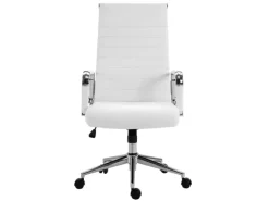 Svita Office Comfort Bürostuhl Schreibtischstuhl Drehstuhl Hohe Rückenlehne Kunstleder Weiß