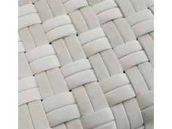Svita Poppy Hocker Sitzpouf Geflochten Sitzhocker Fußhocker Für Sessel Samt Beige