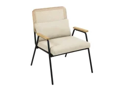 Svita Thea Loungesessel Loungestuhl Mit Armlehnen Kissen Indoor Relaxstuhl Creme