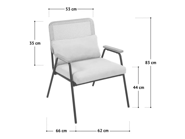 Svita Thea Loungesessel Loungestuhl Mit Armlehnen Kissen Indoor Relaxstuhl Creme