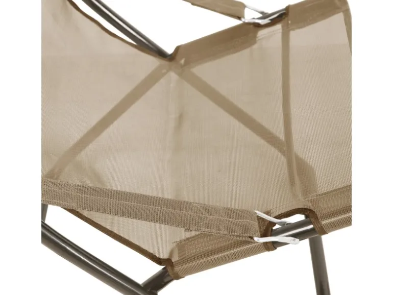 Svita Tomra Liegestuhl Mit Hocker Klappbar Campingstuhl Kopfkissen Taupe