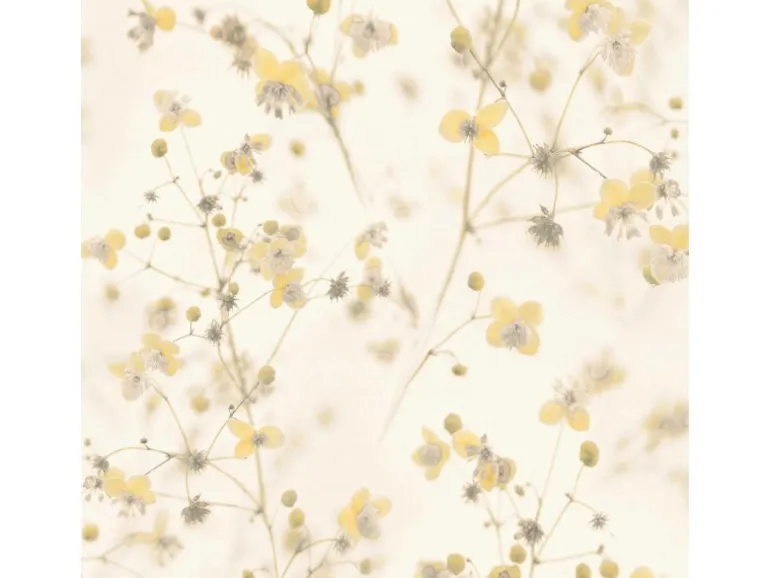 Tadessi Tapete Blumen Lenni M1 No 3571 Vliestapete Gelb Weiß Floral Natur