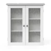 Teamson Home Badezimmer Connor Wandschrank mit 2 Glastüren Weiß