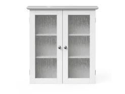 Teamson Home Badezimmer Connor Wandschrank mit 2 Glastüren Weiß