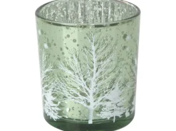 Teelicht-Glas Baum Mehrfarbig Ø 7 cm x 8 cm 3-fach sortiert