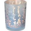 Teelichthalter Fisch Glas Ø 7,3 cm x 8 cm Blau
