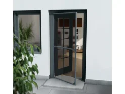 Teleskop Insektenschutzrahmen Tür 100 cm x 210 cm Anthrazit