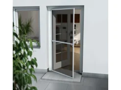 Teleskop Insektenschutzrahmen Tür 100 cm x 210 cm Weiß