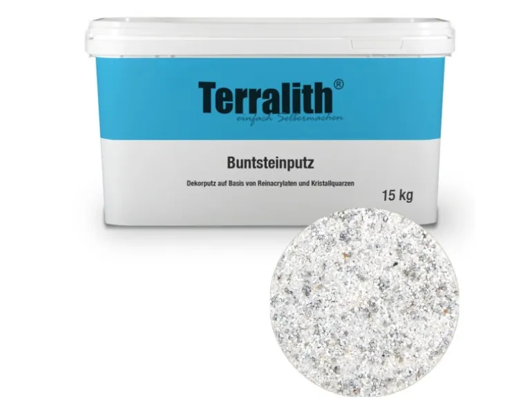 Terralith Buntsteinputz Mosaikputz 2mm -15 kg- BSP110 Weiss Grau