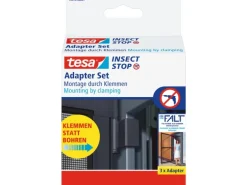 Tesa® Fliegengitter Adapter-Set für faltbare Alu-Türrahmen Falt Anthrazit