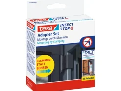 Tesa® Fliegengitter Adapter-Set für faltbare Alu-Türrahmen Falt Anthrazit