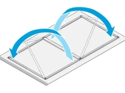 Tesa® Fliegengitter-Tür Falt faltbarer Alu-Rahmen Weiß
