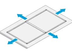 Tesa® Fliegengitter-Tür Falt faltbarer Alu-Rahmen Weiß
