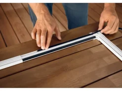 Tesa® Fliegengitter-Tür Falt faltbarer Alu-Rahmen Weiß