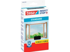 Tesa Insect Stop Fliegengitter Standard mit Klettband 180 cm x 150 cm Anthrazit