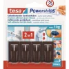 tesa Powerstrips Vario-Gardinenhaken Braun