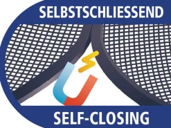 tesa® Selbstschließender Magnetvorhang 0,80 m x 2,00 m Anthrazit