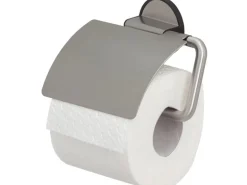 Tiger Toilettenpapierhalter Tune mit Deckel Edelstahl gebürstet-Schwarz